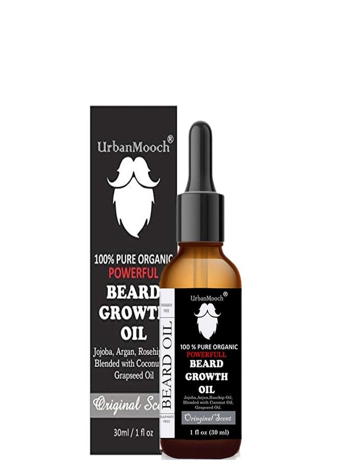 UrbanMooch Beard Growth Oil 30 ml for Faster Beard Growth & Thicker Looking Beard | Natural Actives Only | No Harmful Chemicals - Image 1